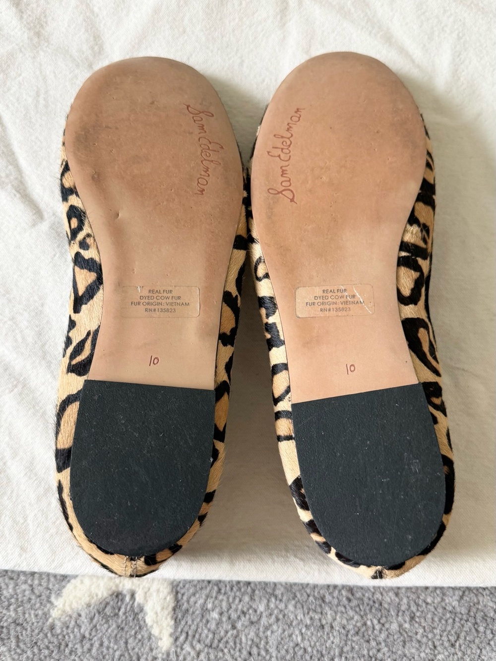 SAM EDELMAN Felicia Calf Hair Ballet Flats
in New Tan Leopard Size 10 - Picture 6 of 9
